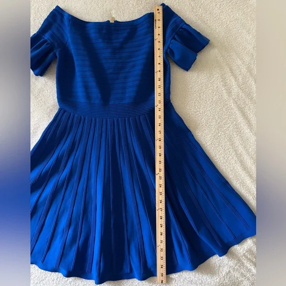 Ted Baker London Women’s Off Shoulder Blue Dress Size 4 - Picture 9 of 12